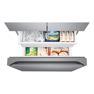 Samsung 498L French Door Refrigerator with Non-Plumbed Water Dispenser SRF5300SD, Freezer Drawer Top View