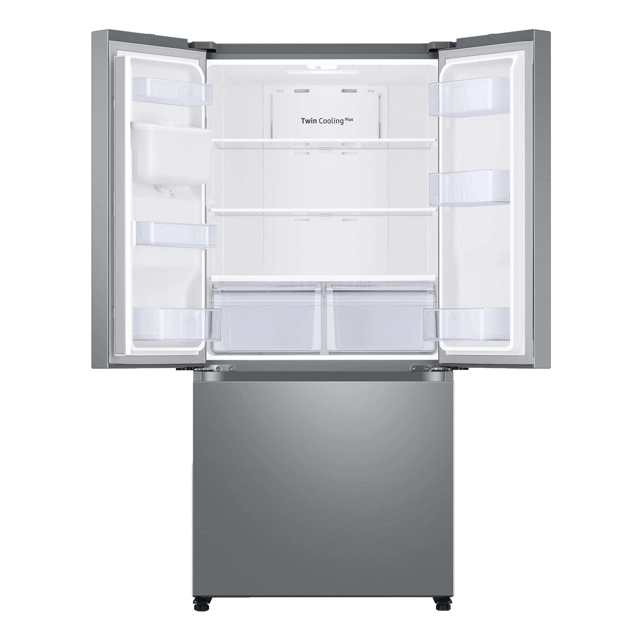 Samsung 498L French Door Refrigerator with Non-Plumbed Water Dispenser SRF5300SD, Front View With Open Door