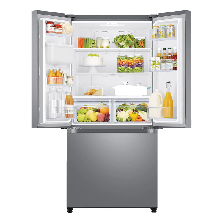 Samsung 498L French Door Refrigerator with Non-Plumbed Water Dispenser SRF5300SD, Front View With Open Door
