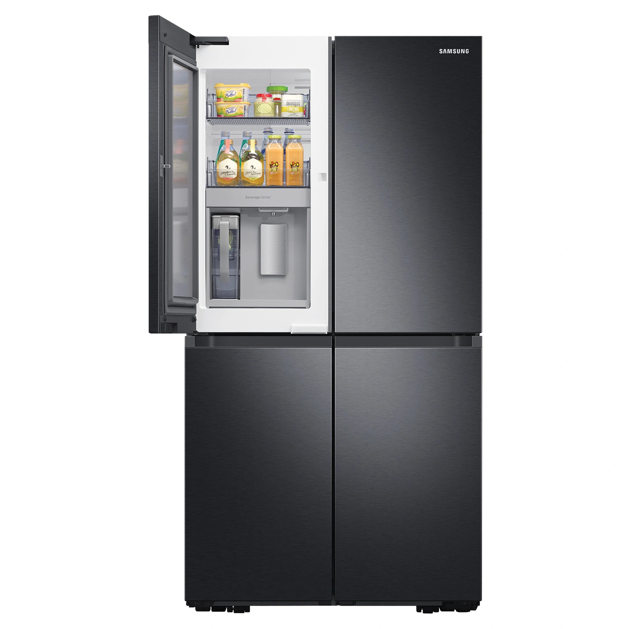 Samsung 648L French Door Refrigerator with Internal Beverage Centre SRF7500BB, Front Top Left Side View Storage
