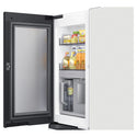 Samsung 648L Cotta White French Door Refrigerator with Internal Beverage Centre™SRFX7600W, TOp Freezer Left Side Door Open View Storages