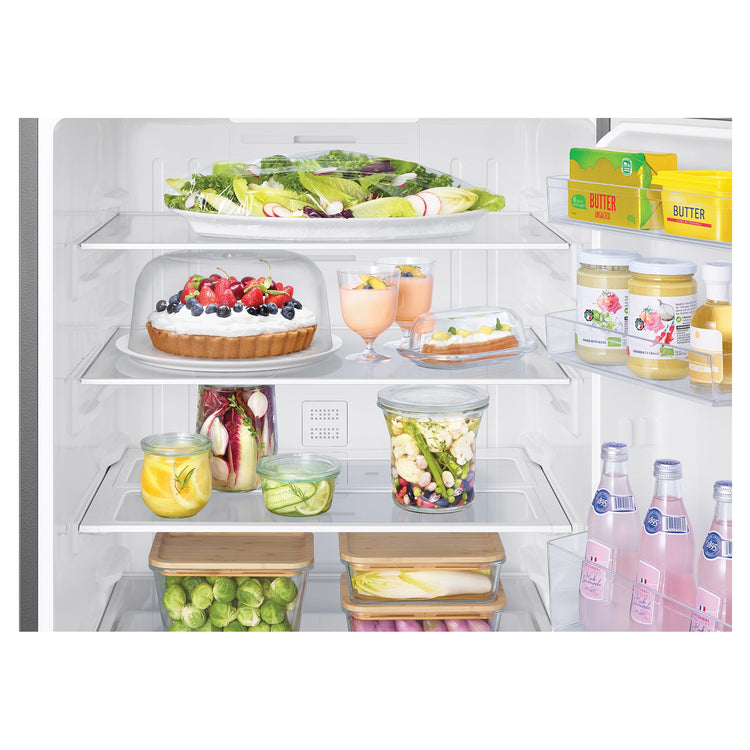 Samsung 427L Smart Bottom Mount Refrigerator SRL4200B, Fridge Inside View With Storages