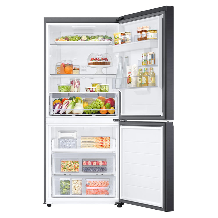 Samsung 455L Smart Bottom Mount Refrigerator SRL4600BD, Front View With Door Open Storages