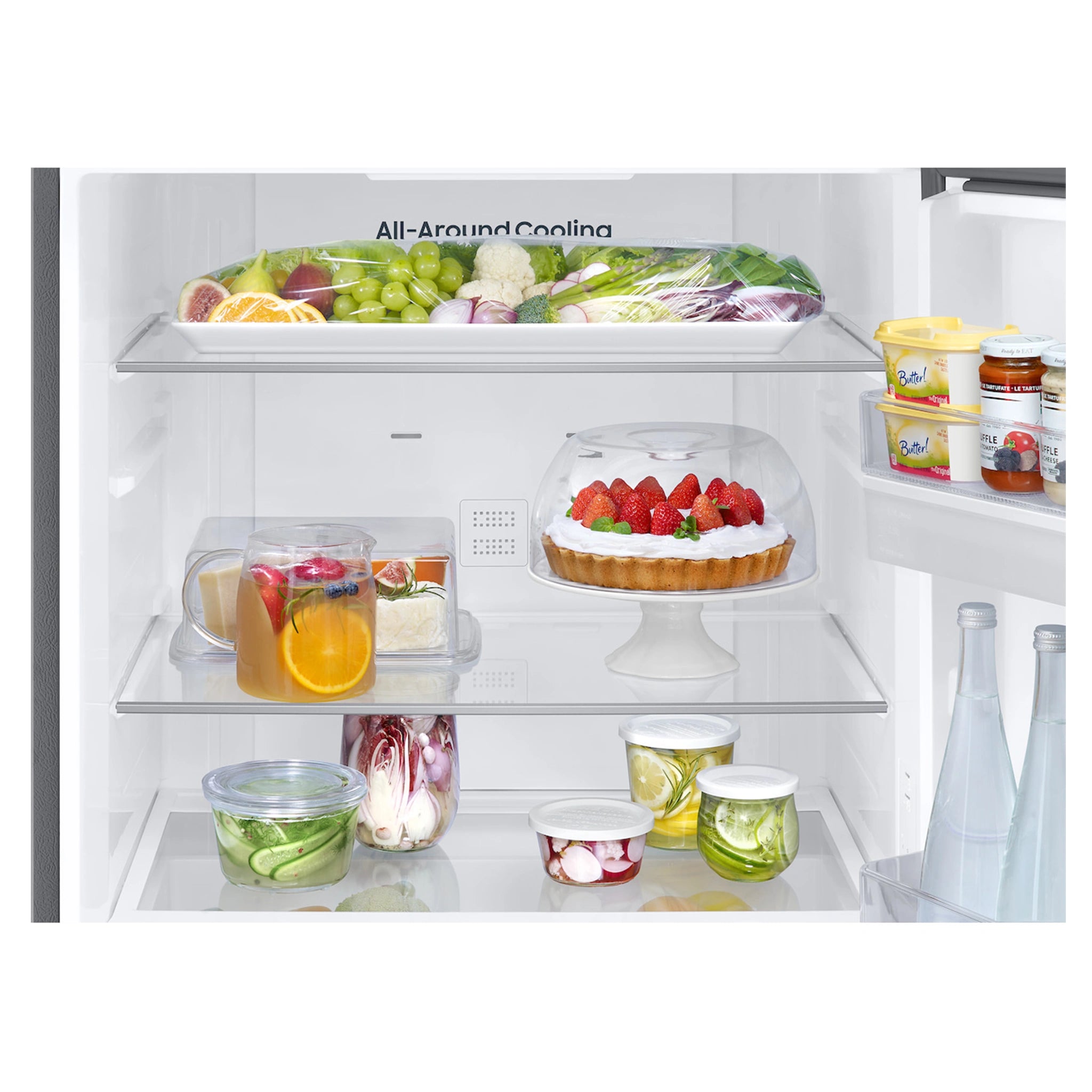 Samsung 455L Smart Bottom Mount Refrigerator SRL4600BD, Inside View With Storages