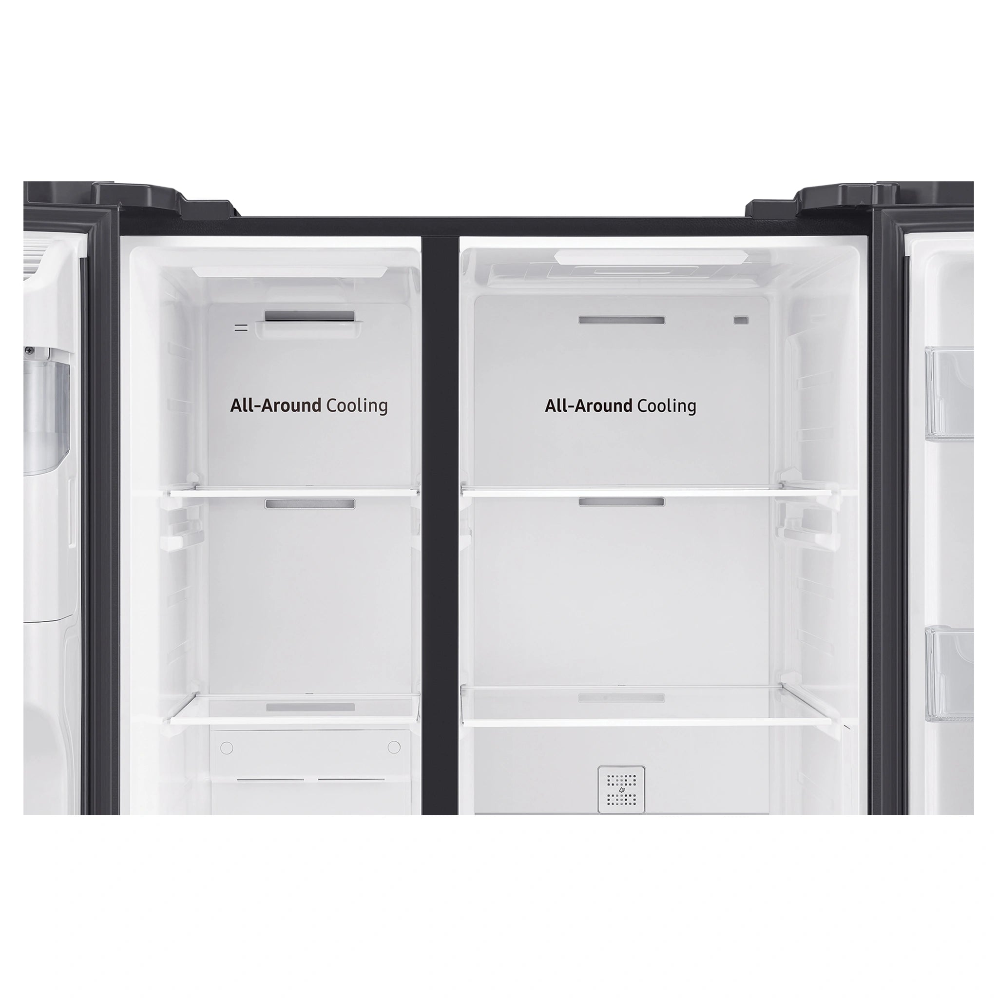 Samsung 656L Black Side by Side Smart Refrigerator - Family Hub SRS656MBFH4, All Around Cooling View