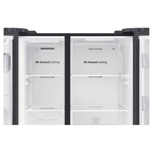 Samsung 656L Black Side by Side Smart Refrigerator - Family Hub SRS656MBFH4, All Around Cooling View