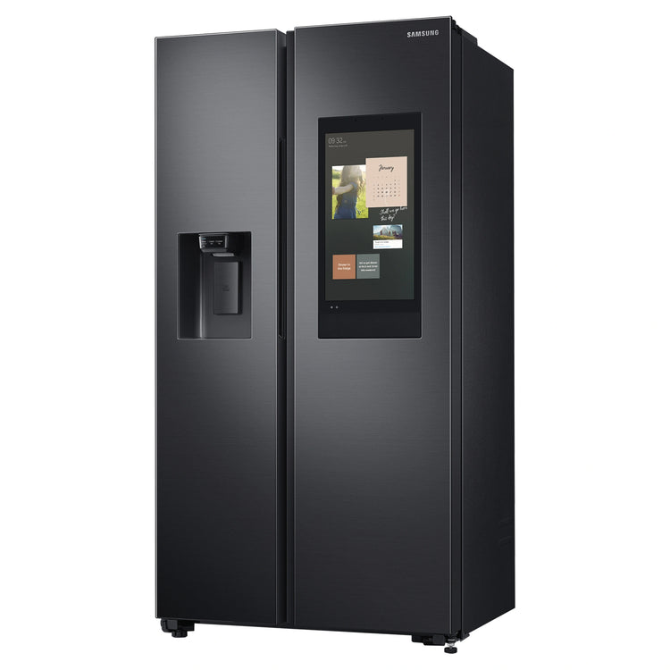 Samsung 656L Black Side by Side Smart Refrigerator - Family Hub SRS656MBFH4, Left Side View