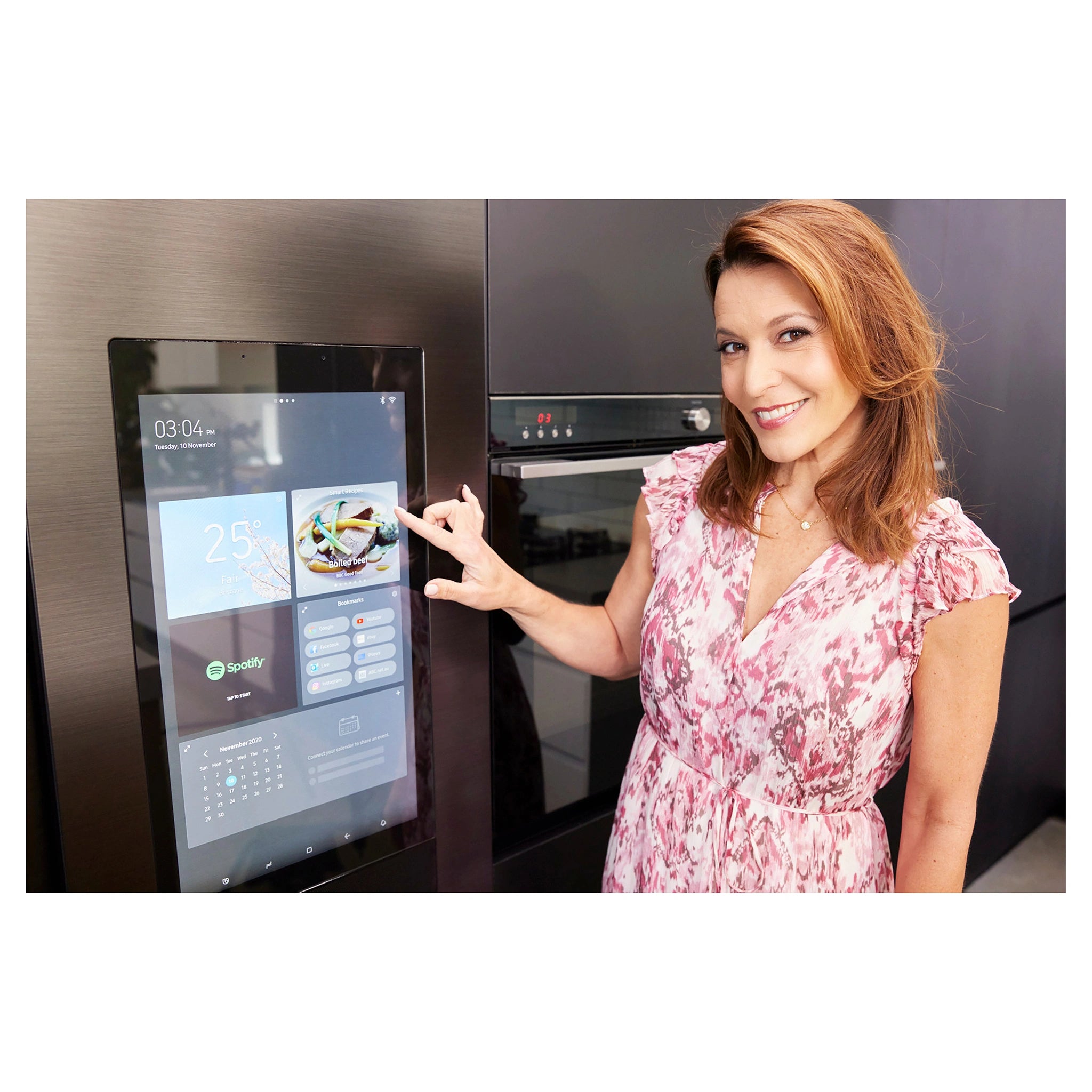 Samsung 656L Black Side by Side Smart Refrigerator - Family Hub SRS656MBFH4, Lifestyle View