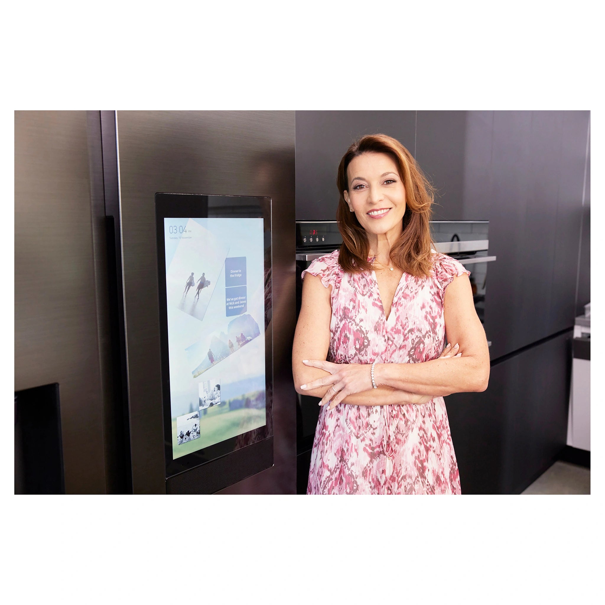 Samsung 656L Black Side by Side Smart Refrigerator - Family Hub SRS656MBFH4, Lifestyle View