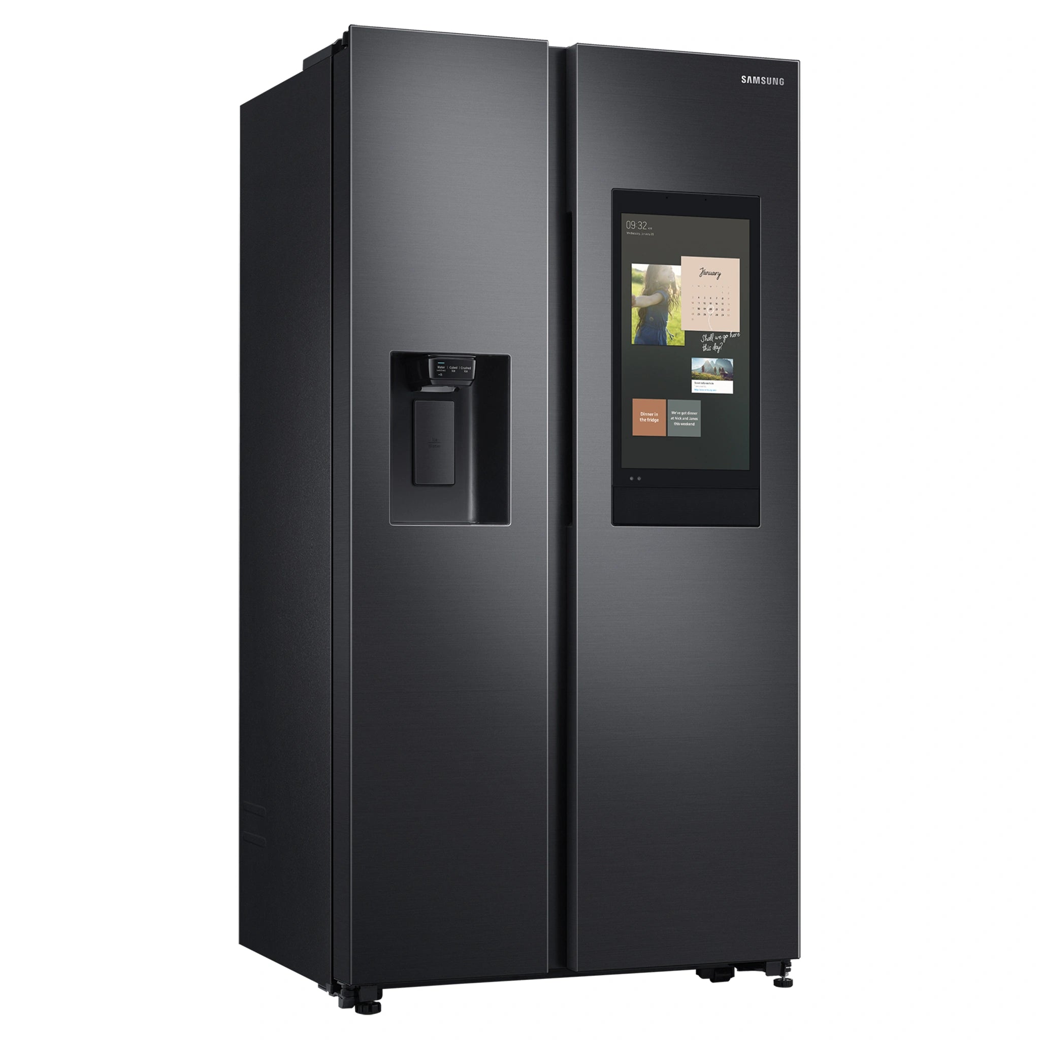 Samsung 656L Black Side by Side Smart Refrigerator - Family Hub SRS656MBFH4, Right Side View