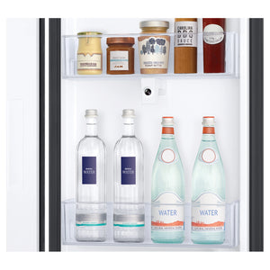 Samsung 656L Black Side by Side Smart Refrigerator - Family Hub SRS656MBFH4, Side Door View Storages