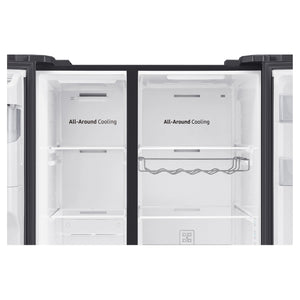Samsung 635L Matte Black Side By Side Refrigerator SRS673DMB, All Around Cooling View