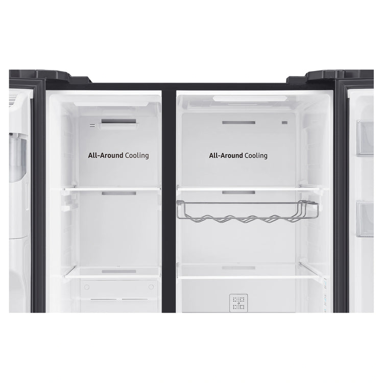 Samsung 635L Matte Black Side By Side Refrigerator SRS673DMB, All Around Cooling View