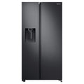 Samsung 635L Matte Black Side By Side Refrigerator SRS673DMB, Front View