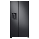 Samsung 635L Matte Black Side By Side Refrigerator SRS673DMB, Front View