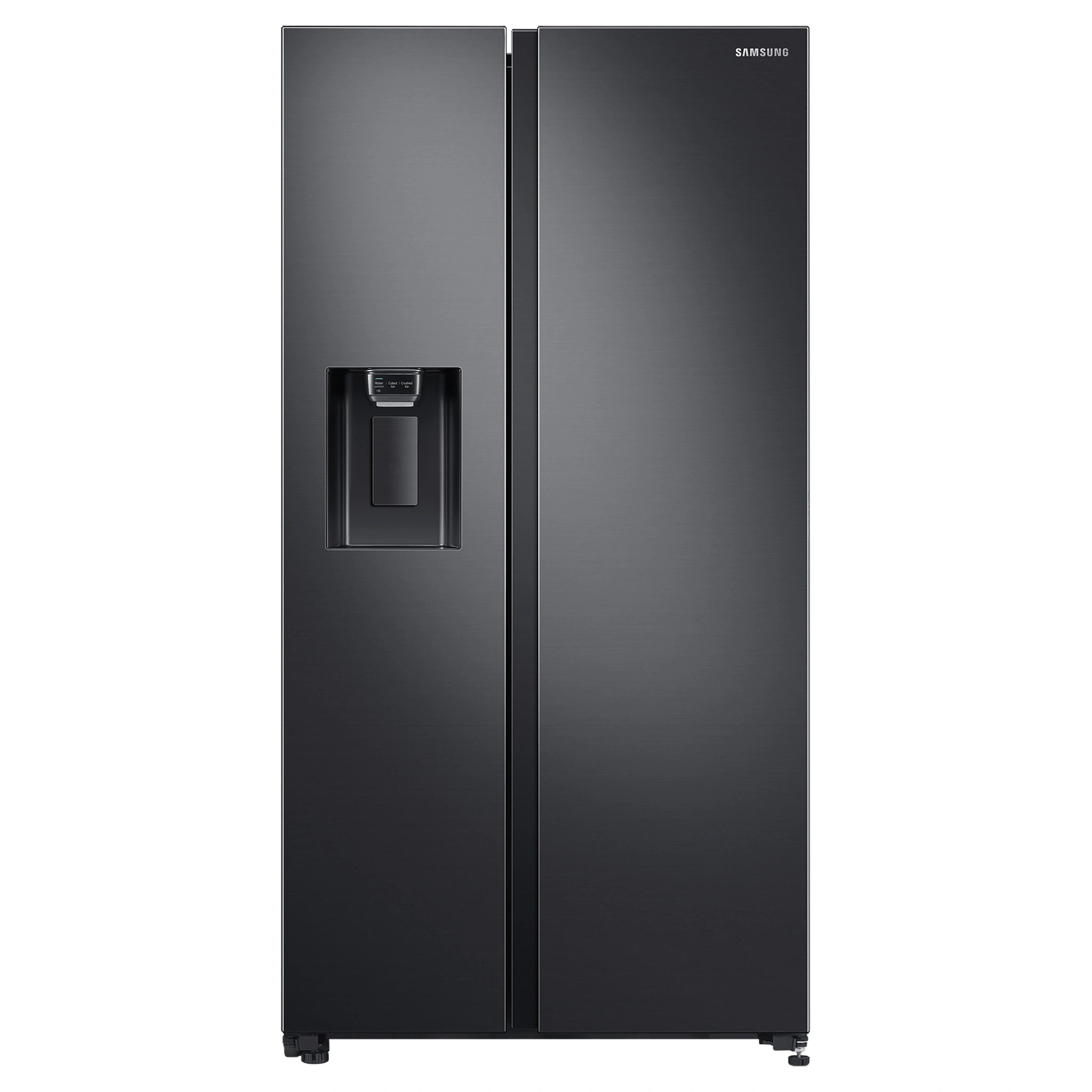 Samsung 635L Matte Black Side By Side Refrigerator SRS673DMB, Front View