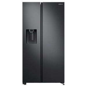 Samsung 635L Matte Black Side By Side Refrigerator SRS673DMB, Front View