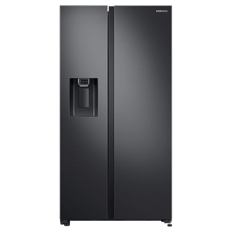 Samsung 635L Matte Black Side By Side Refrigerator SRS673DMB, Front View