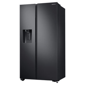 Samsung 635L Matte Black Side By Side Refrigerator SRS673DMB, Left Side View
