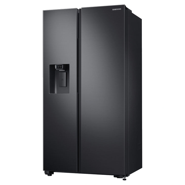 Samsung 635L Matte Black Side By Side Refrigerator SRS673DMB, Left Side View