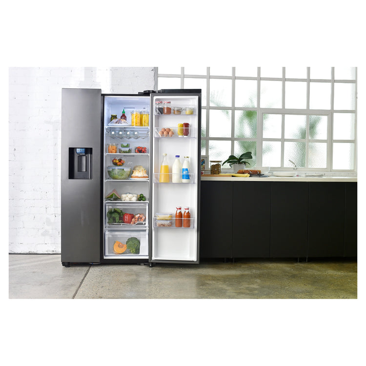Samsung 635L Matte Black Side By Side Refrigerator SRS673DMB, Lifestyle View