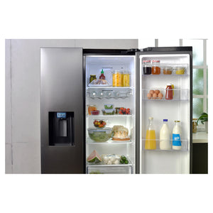 Samsung 635L Matte Black Side By Side Refrigerator SRS673DMB, Lifestyle View