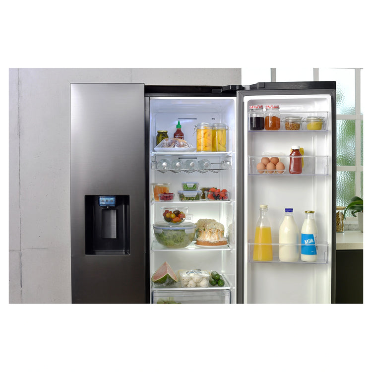 Samsung 635L Matte Black Side By Side Refrigerator SRS673DMB, Lifestyle View