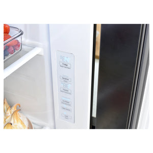 Samsung 635L Matte Black Side By Side Refrigerator SRS673DMB, Temperature Control Panel Close-Up View