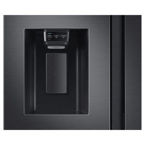 Samsung 635L Matte Black Side By Side Refrigerator SRS673DMB, Water Dispenser View
