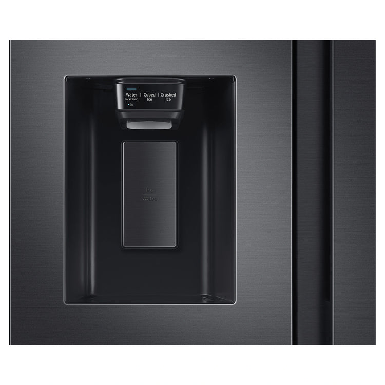 Samsung 635L Matte Black Side By Side Refrigerator SRS673DMB, Water Dispenser View