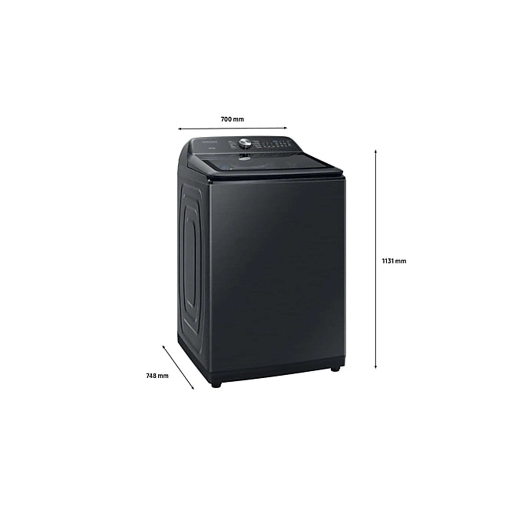 Samsung 12kg Top Load Washer WA12A8376GV, Dimensions