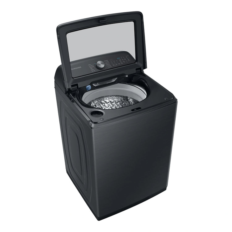 Samsung 12kg Top Load Washer WA12A8376GV, Left Side View With Door Open