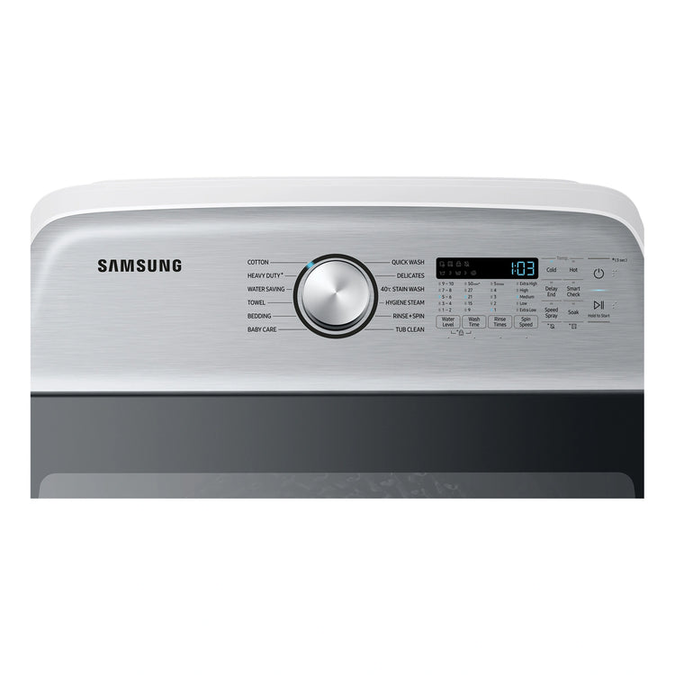 Samsung 12kg Top Load Washing Machine WA12A8376GW, Control Panel View