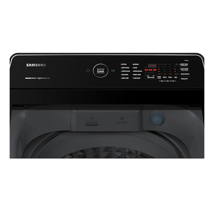 Samsung 9kg Top Load Washer WA90CG6745BW, Control Panel View