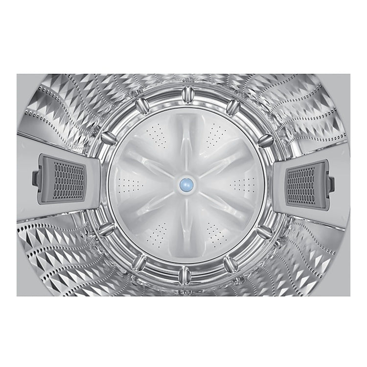 Samsung 9kg Top Load Washer WA90CG6745BW, Top View With Door Open