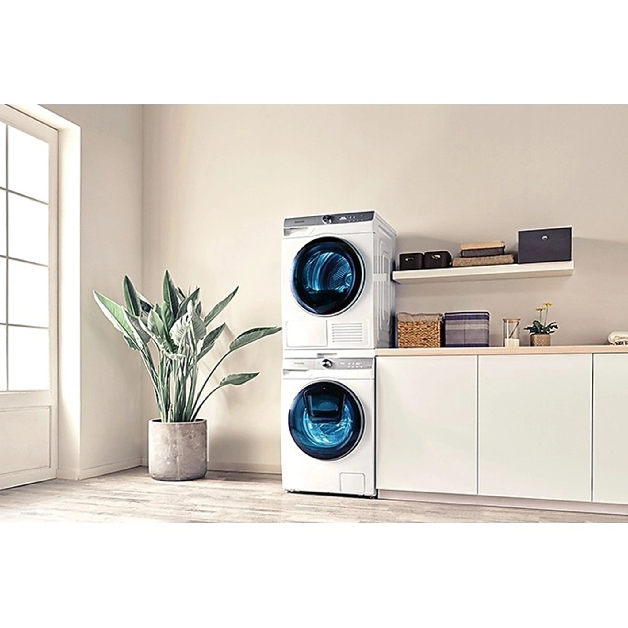 Samsung 8.5kg/6kg BubbleWash Washer Dryer Combo WD85T4046CE, Lifestyle