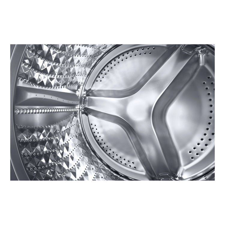 Samsung 9kg Front Load Smart Washing Machine with Steam Wash WW90T504DAW, Drum View