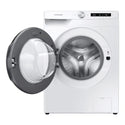 Samsung 9kg Front Load Smart Washing Machine with Steam Wash WW90T504DAW, Front Door Open View