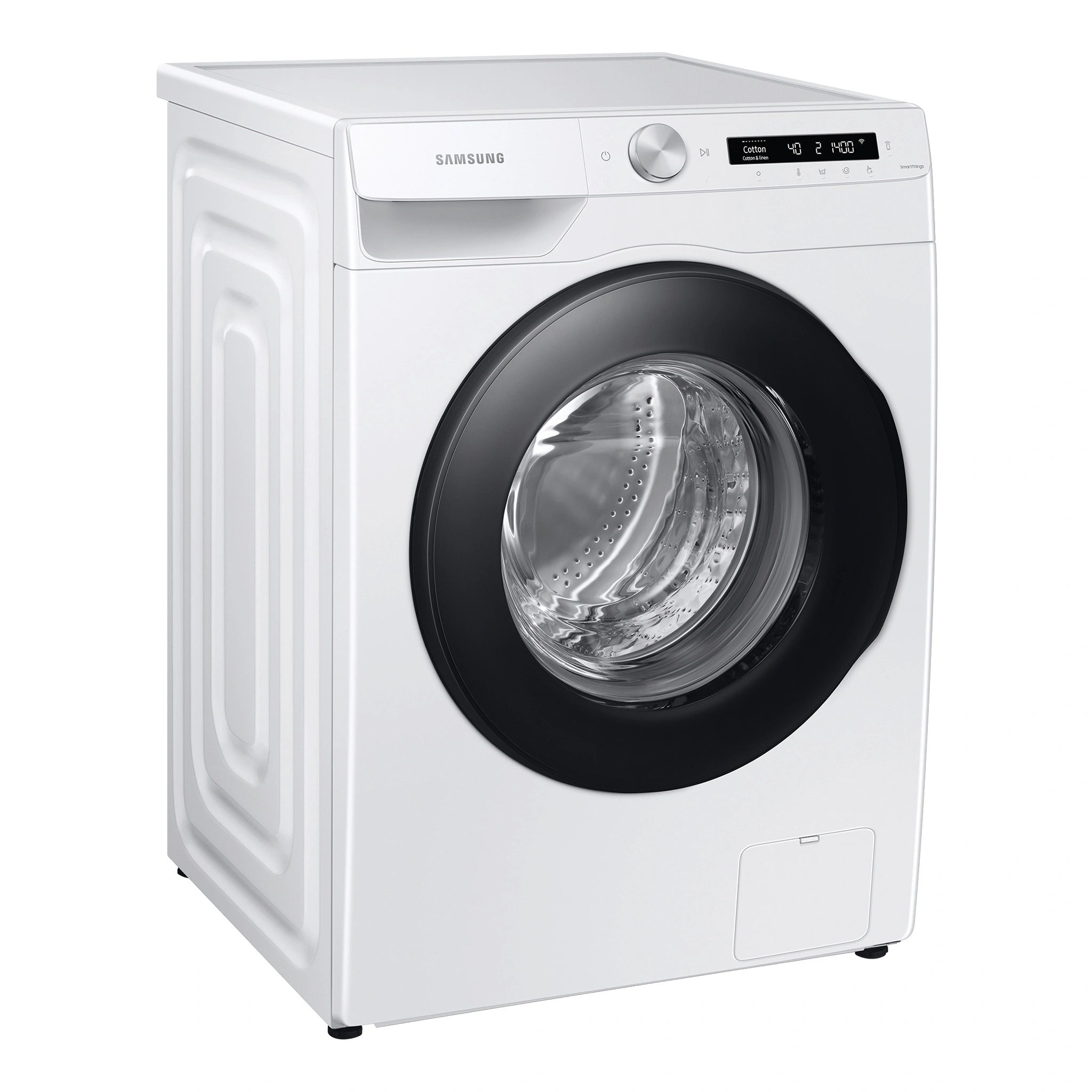 Samsung 9kg Front Load Smart Washing Machine with Steam Wash WW90T504DAW, Left Side View