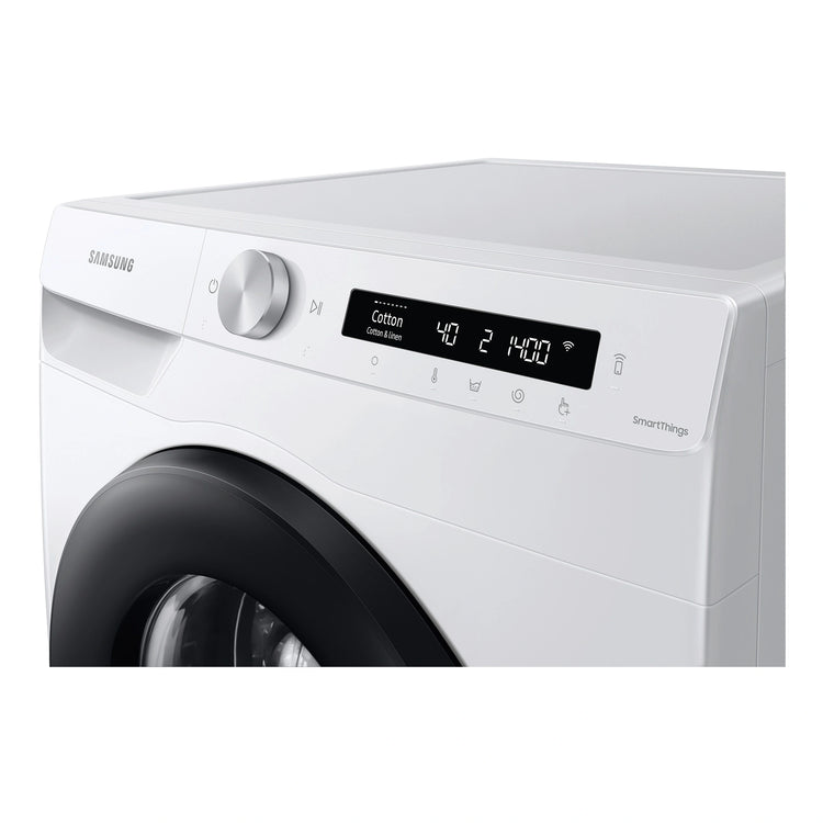 Samsung 9kg Front Load Smart Washing Machine with Steam Wash WW90T504DAW, Right Side Control Panel View