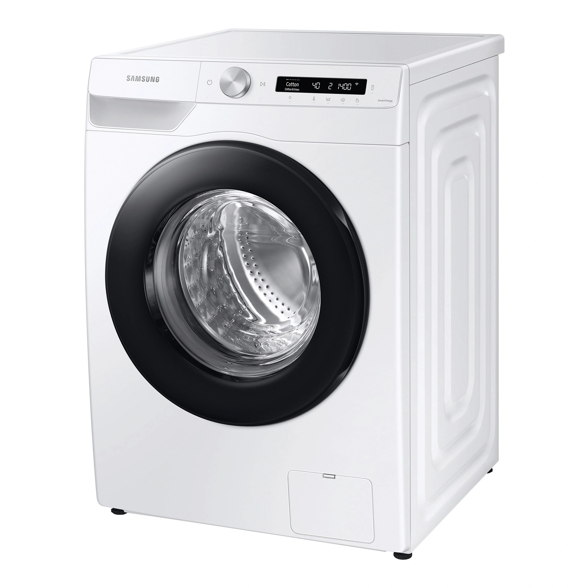 Samsung 9kg Front Load Smart Washing Machine with Steam Wash WW90T504DAW, Right Side View