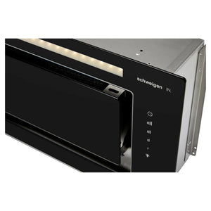 Schweigen Silent Black Glass Undermount Rangehood 900mm KLS9GLASSBLKSP, Temperature Control View