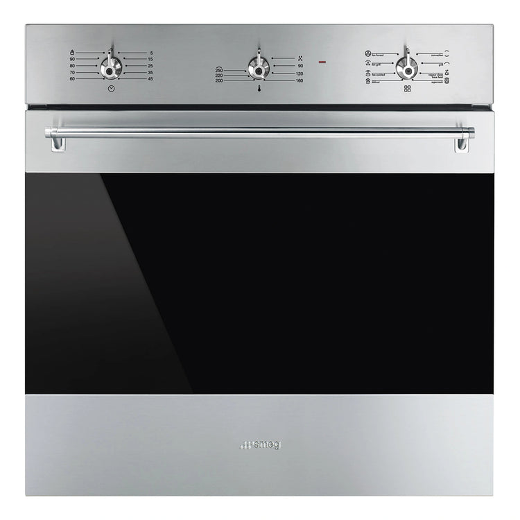 Smeg 60cm Classic Thermoseal Built-In Oven SFA63M3TVX, Front View