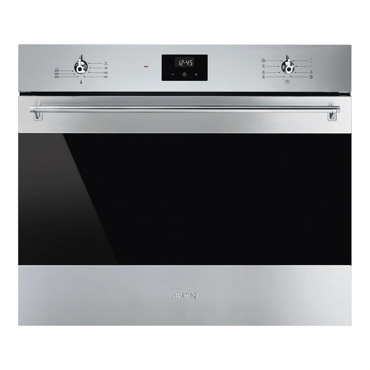 Smeg 70cm Classic MultiFunction Oven Stainless Steel SFA7300TX, Front View