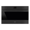 Smeg 90cm Classic Pyrolytic Oven Matte Black SFP9302TN, Front View