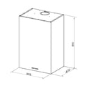Smeg SHB900X 90cm Wall-Mount Rangehood, Dimensions