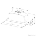 Smeg SHU770X 70cm Undermount Rangehood, Dimensions