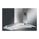 Smeg 90cm Canopy Rangehood Stainless Steel with Glass SHWG910X, Front left view 3