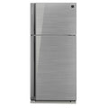 Sharp SJXP580GSL 581L Top Mount Fridge Silver, Front view