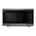 Sharp Flatbed Microwave Oven Black Stainless Steel SM267FHBS, Front view